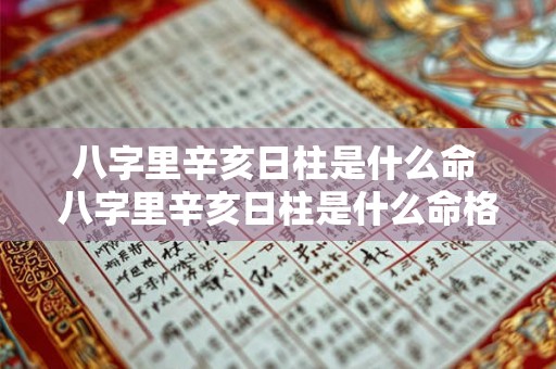 八字里辛亥日柱是什么命 八字里辛亥日柱是什么命格 八字里辛亥日柱是什么命 八字里辛亥日柱是什么命格