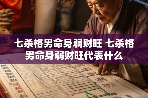 七杀格男命身弱财旺 七杀格男命身弱财旺代表什么 七杀格男命身弱财旺 七杀格男命身弱财旺代表什么