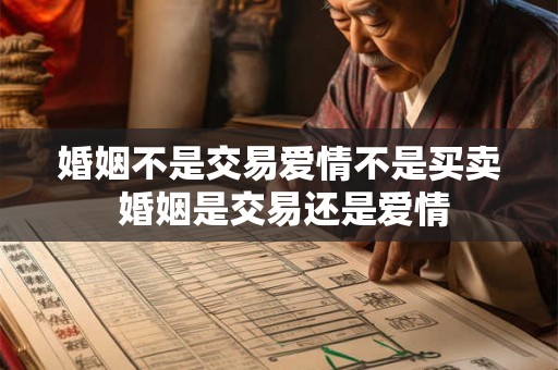 婚姻不是交易爱情不是买卖 婚姻是交易还是爱情 婚姻不是交易爱情不是买卖 婚姻是交易还是爱情