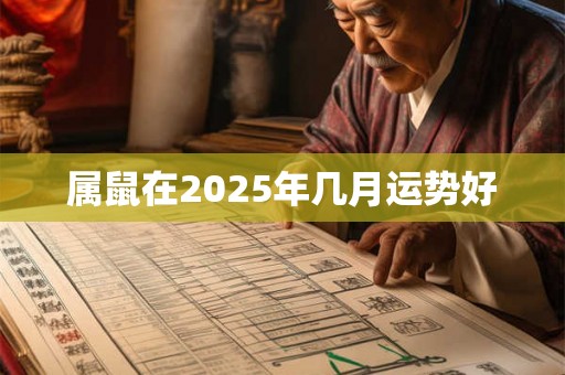 属鼠在2025年几月运势好 属鼠在2025年几月运势好