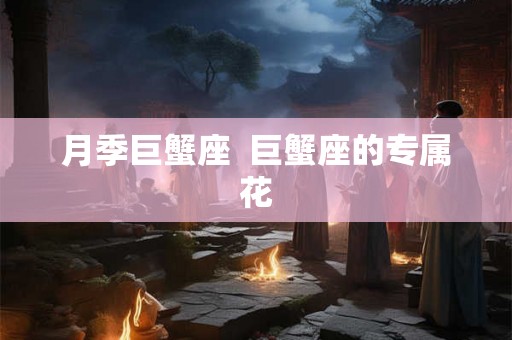 月季巨蟹座  巨蟹座的专属花
