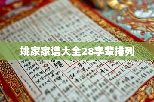 姚家家谱大全28字辈排列 姚家家谱大全28字辈排列