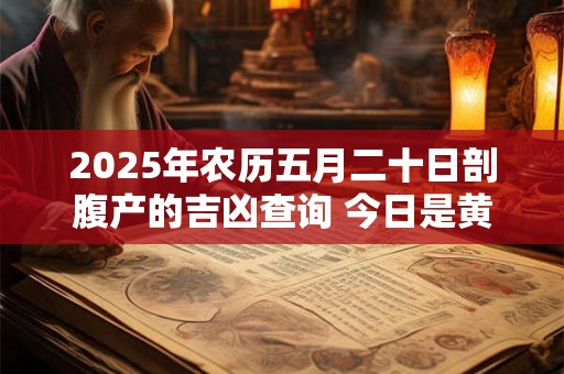 2025年农历五月二十日剖腹产的吉凶查询 今日是黄道吉日吗 2025年农历五月二十日剖腹产的吉凶查询 今日是黄道吉日吗