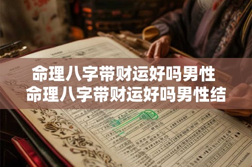 命理八字带财运好吗男性 命理八字带财运好吗男性结婚