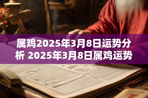 属鸡2025年3月8日运势分析 2025年3月8日属鸡运势分析