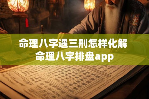 命理八字遇三刑怎样化解 命理八字排盘app