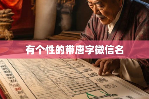 有个性的带唐字微信名
