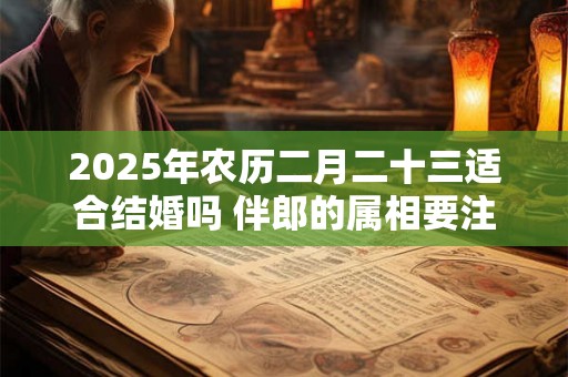 2025年农历二月二十三适合结婚吗 伴郎的属相要注意什么