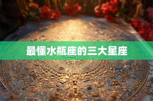 最懂水瓶座的三大星座