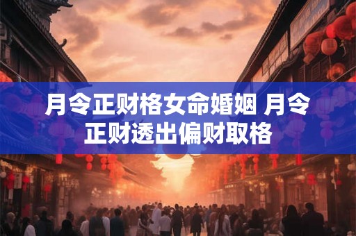 月令正财格女命婚姻 月令正财透出偏财取格 月令正财格女命婚姻 月令正财透出偏财取格