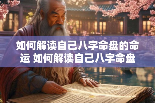 如何解读自己八字命盘的命运 如何解读自己八字命盘的命运和命运 如何解读自己八字命盘的命运 如何解读自己八字命盘的命运和命运