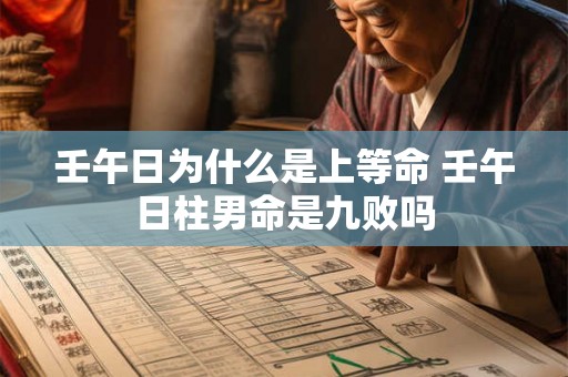 壬午日为什么是上等命 壬午日柱男命是九败吗 壬午日为什么是上等命 壬午日柱男命是九败吗
