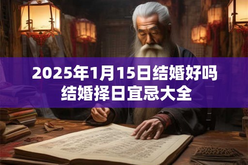 2025年1月15日结婚好吗 结婚择日宜忌大全