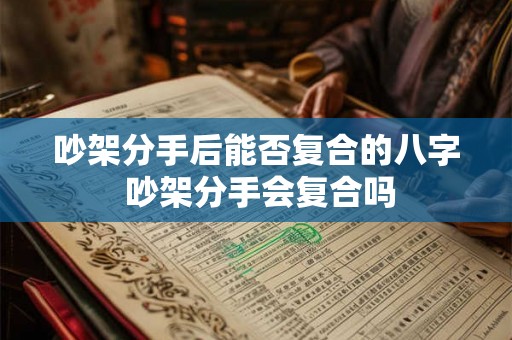 吵架分手后能否复合的八字 吵架分手会复合吗 吵架分手后能否复合的八字 吵架分手会复合吗
