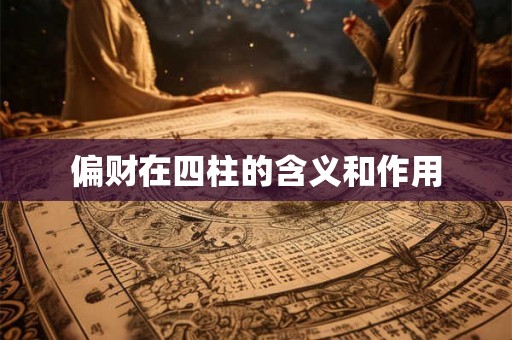 偏财在四柱的含义和作用
