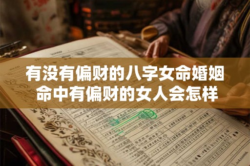 有没有偏财的八字女命婚姻 命中有偏财的女人会怎样 有没有偏财的八字女命婚姻 命中有偏财的女人会怎样