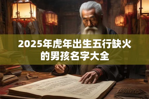 2025年虎年出生五行缺火的男孩名字大全