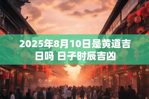 2025年8月10日是黄道吉日吗 日子时辰吉凶 2025年8月10日是黄道吉日吗 日子时辰吉凶