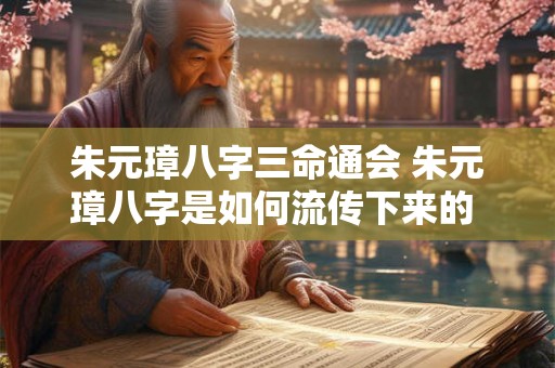 朱元璋八字三命通会 朱元璋八字是如何流传下来的 朱元璋八字三命通会 朱元璋八字是如何流传下来的