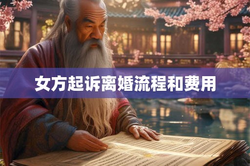 女方起诉离婚流程和费用 女方起诉离婚流程和费用