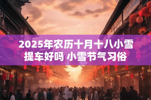 2025年农历十月十八小雪提车好吗 小雪节气习俗