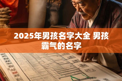 2025年男孩名字大全 男孩霸气的名字