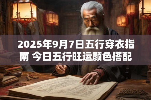 2025年9月7日五行穿衣指南 今日五行旺运颜色搭配 2025年9月7日五行穿衣指南 今日五行旺运颜色搭配
