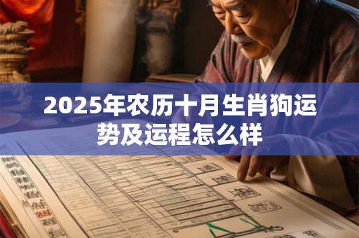 2025年农历十月生肖狗运势及运程怎么样 2025年农历十月生肖狗运势及运程怎么样