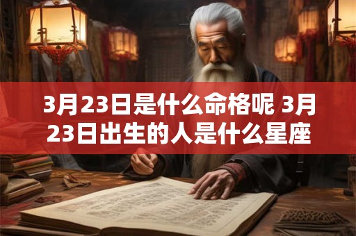 3月23日是什么命格呢 3月23日出生的人是什么星座