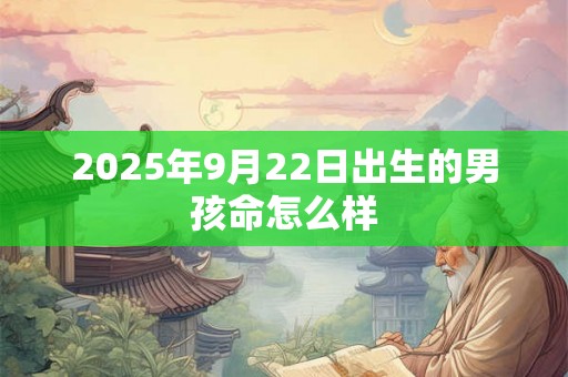 2025年9月22日出生的男孩命怎么样