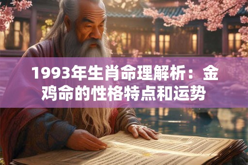 1993年生肖命理解析:金鸡命的性格特点和运势 1993年生肖命理解析:金鸡命的性格特点和运势