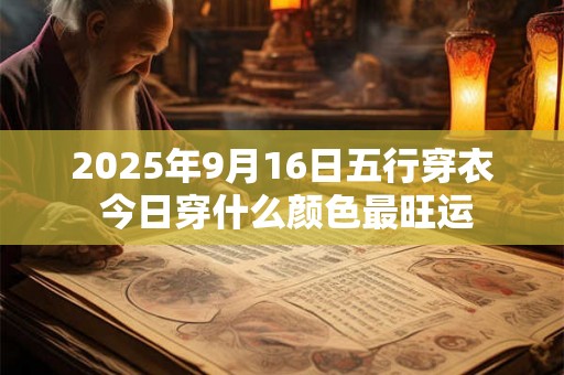 2025年9月16日五行穿衣 今日穿什么颜色最旺运 2025年9月16日五行穿衣 今日穿什么颜色最旺运