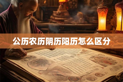 公历农历阴历阳历怎么区分