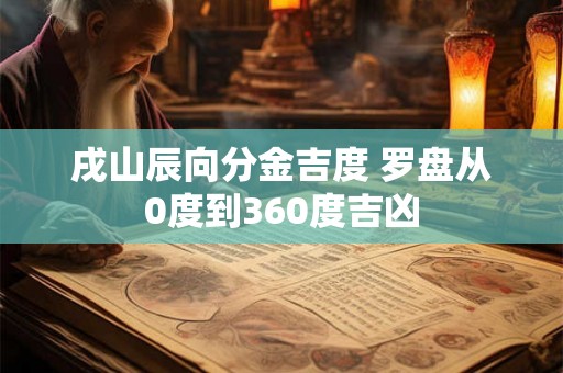 戌山辰向分金吉度 罗盘从0度到360度吉凶 戌山辰向分金吉度 罗盘从0度到360度吉凶