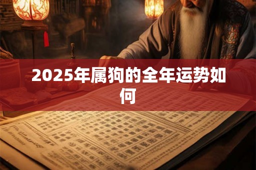 2025年属狗的全年运势如何 2025年属狗的全年运势如何