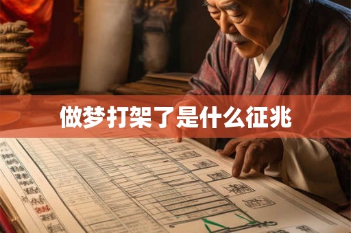 做梦打架了是什么征兆 做梦打架了是什么征兆