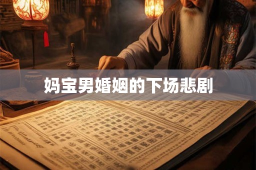 妈宝男婚姻的下场悲剧
