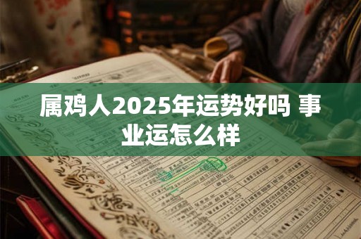 属鸡人2025年运势好吗 事业运怎么样 属鸡人2025年运势好吗 事业运怎么样
