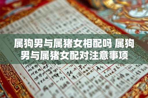 属狗男与属猪女相配吗 属狗男与属猪女配对注意事项 属狗男与属猪女相配吗 属狗男与属猪女配对注意事项
