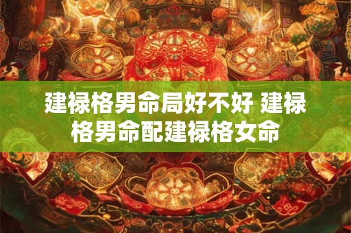 建禄格男命局好不好 建禄格男命配建禄格女命 建禄格男命局好不好 建禄格男命配建禄格女命