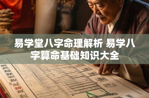 易学堂八字命理解析 易学八字算命基础知识大全 易学堂八字命理解析 易学八字算命基础知识大全