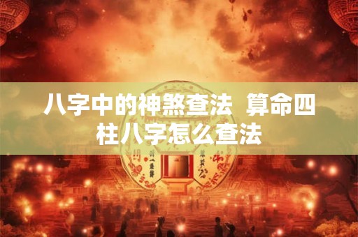 八字中的神煞查法 算命四柱八字怎么查法 八字中的神煞查法 算命四柱八字怎么查法