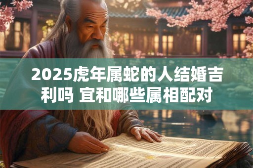 2025虎年属蛇的人结婚吉利吗 宜和哪些属相配对 2025虎年属蛇的人结婚吉利吗 宜和哪些属相配对
