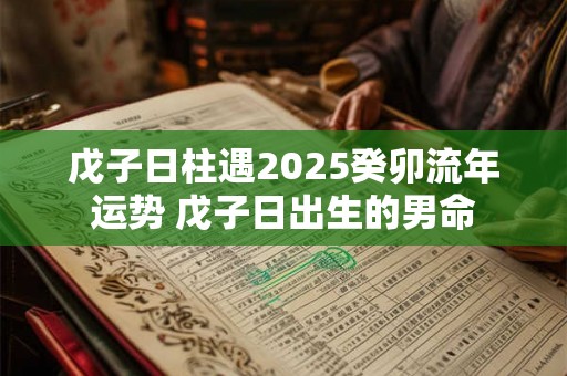 戊子日柱遇2025癸卯流年运势 戊子日出生的男命 戊子日柱遇2025癸卯流年运势 戊子日出生的男命