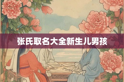 张氏取名大全新生儿男孩 张氏取名大全新生儿男孩