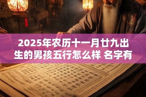 2025年农历十一月廿九出生的男孩五行怎么样 名字有什么高分推荐