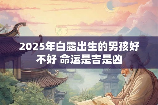 2025年白露出生的男孩好不好 命运是吉是凶