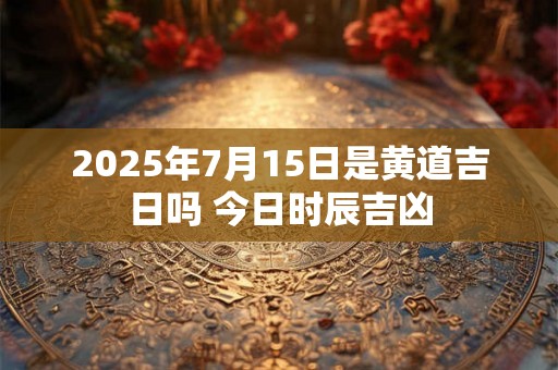 2025年7月15日是黄道吉日吗 今日时辰吉凶 2025年7月15日是黄道吉日吗 今日时辰吉凶