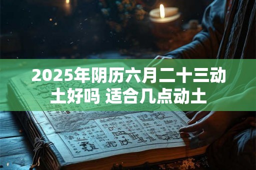 2025年阴历六月二十三动土好吗 适合几点动土 2025年阴历六月二十三动土好吗 适合几点动土