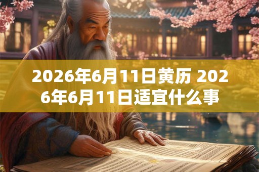 2026年6月11日黄历 2026年6月11日适宜什么事 2026年6月11日黄历 2026年6月11日适宜什么事